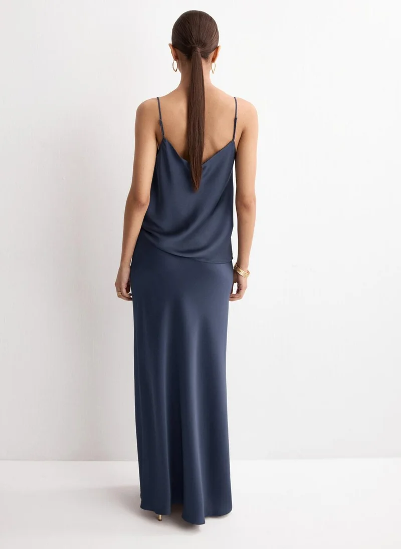 مانجو Satin long skirt